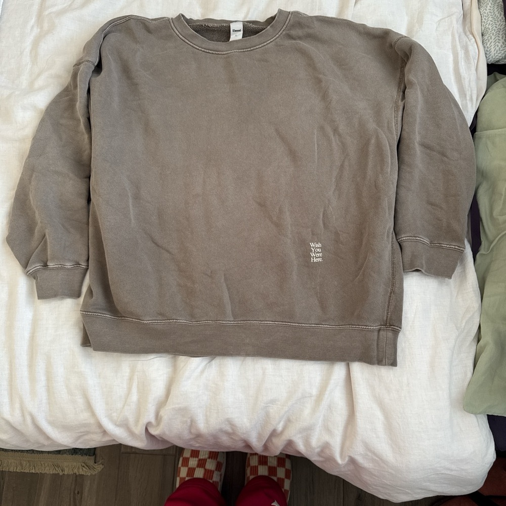 Elwood | Brown Graphic Crewneck Sweater | XL